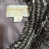 Victoria Royal LTD Sequin Stretch Dress Size 8 Gray Beaded Ball Gown Evening Bow