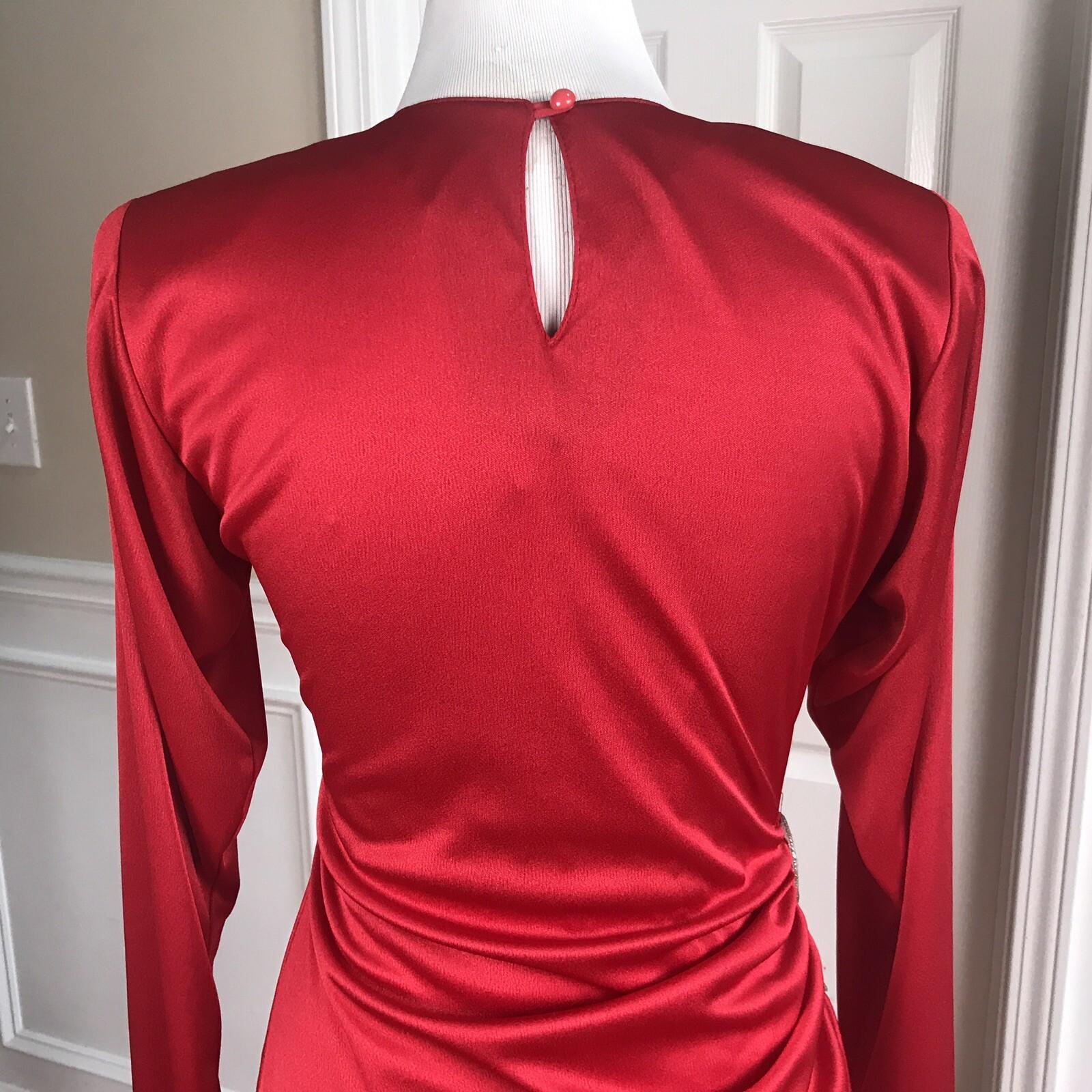 10-3607.jpg NIGHT VISIONZ California Vintage Stretched Red High Low Vintage Dress Size 9/10
