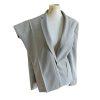 KASPER 2PC Gray White Polyester Mismatched Pant (Size 10) Suit (Size 14)