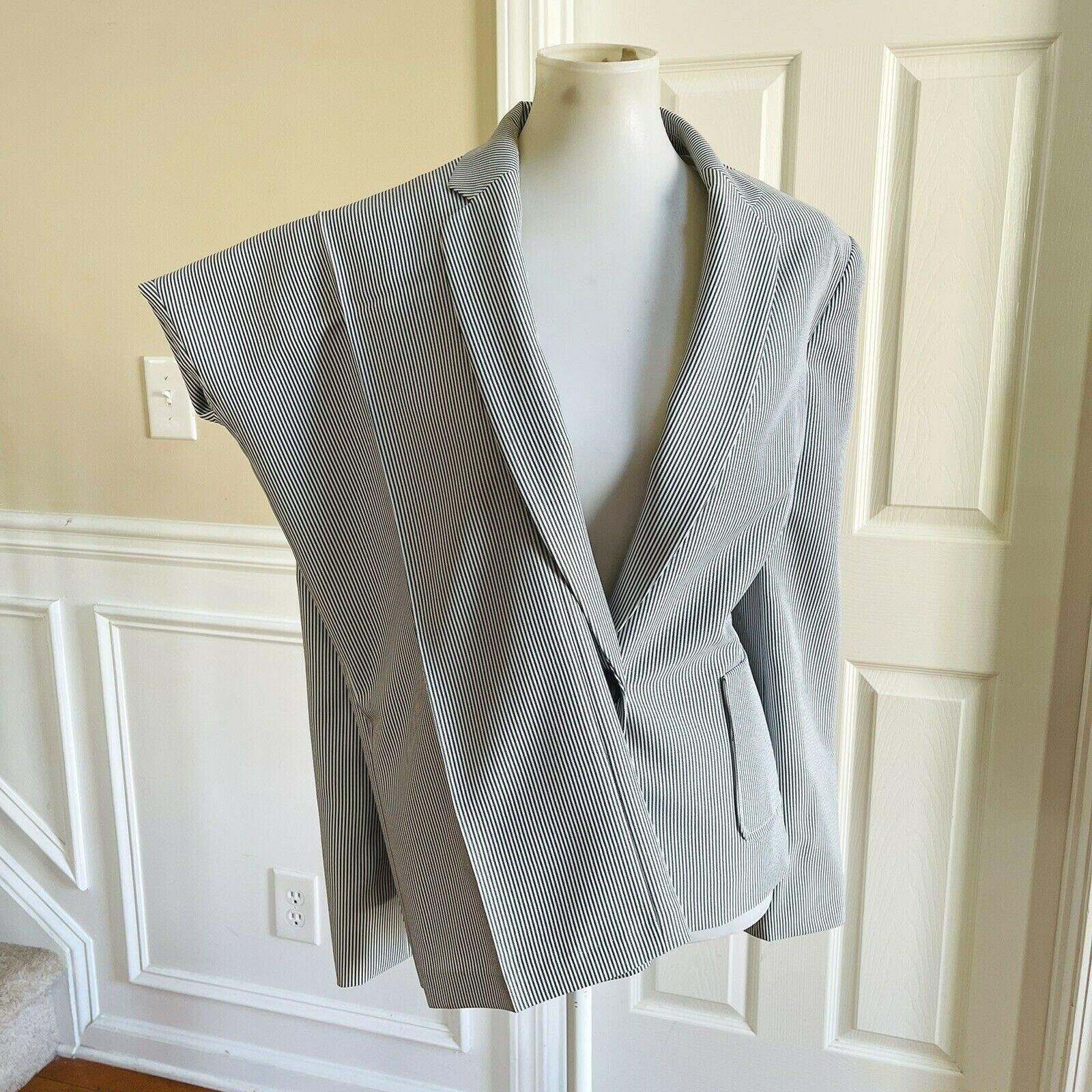KASPER 2PC Gray White Polyester Mismatched Pant (Size 10) Suit (Size 14)