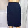 KASPER ASL 2PC VTG Dark Blue Double Breasted Polyester Cocktail Skirt Suit SZ 6