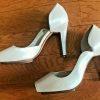 HYPE Women Kooky Stunning Light Silver Leather Open Toe High Heel Size 6 M