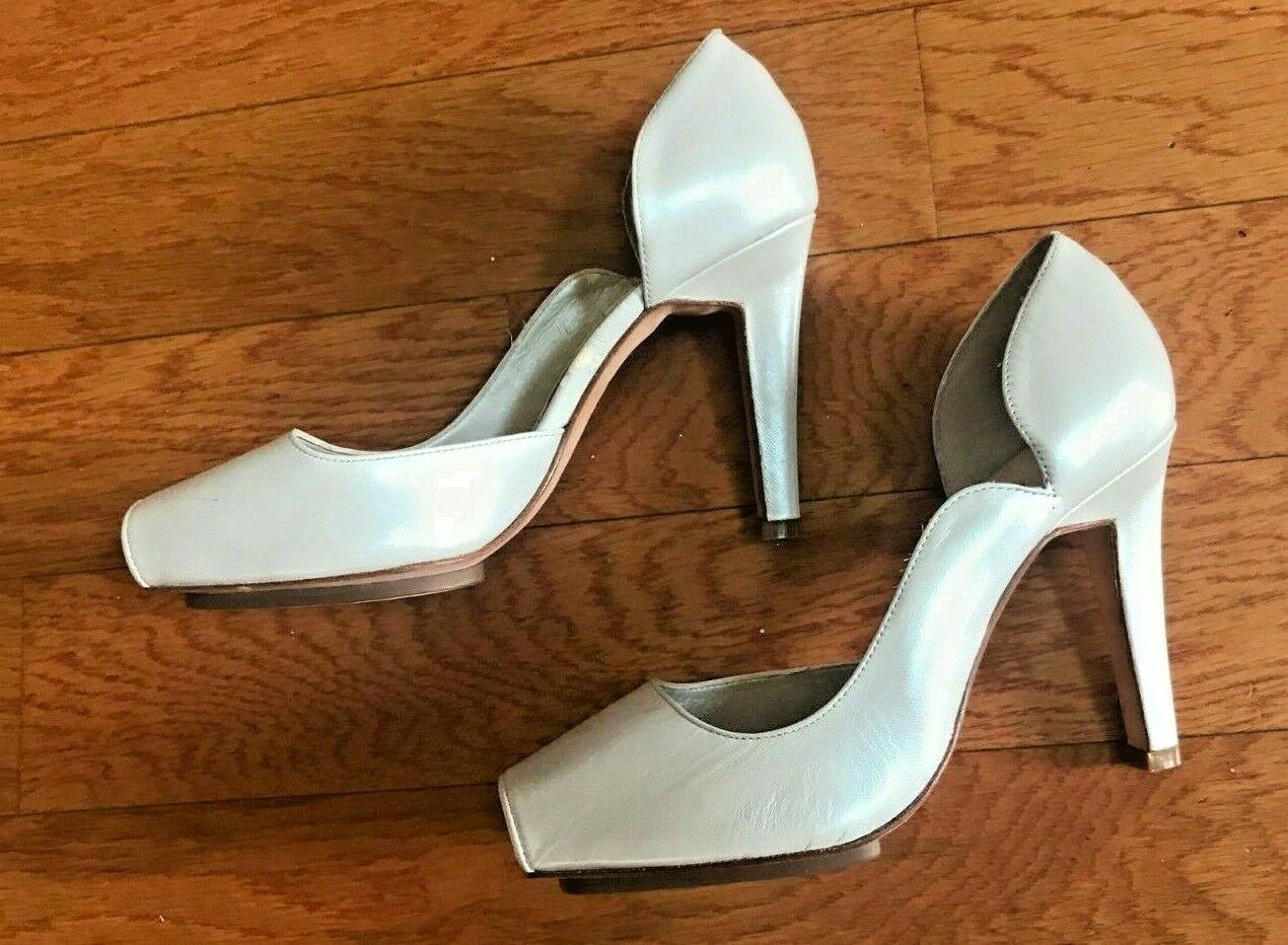 HYPE Women Kooky Stunning Light Silver Leather Open Toe High Heel Size 6 M