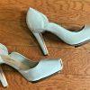 HYPE Women Kooky Stunning Light Silver Leather Open Toe High Heel Size 6 M