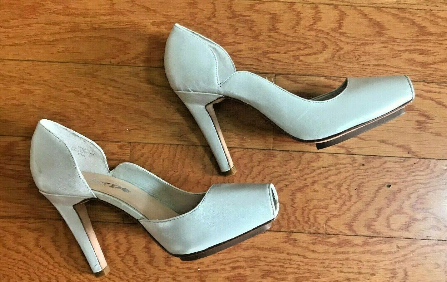 HYPE Women Kooky Stunning Light Silver Leather Open Toe High Heel Size 6 M