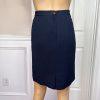 KASPER ASL 2PC VTG Dark Blue Double Breasted Polyester Cocktail Skirt Suit SZ 6