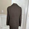 10-3668.jpg Isabella Polyester Brown Skirt Suit Size 22W Lined Notch Collar Ruffle 2 Piece