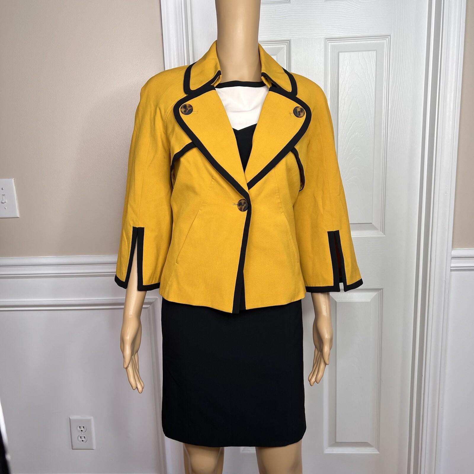 NINE WEST 2PC Multicolor Viscose Polyester Stretch Lined Dress Suit Size 8