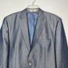 Lauren Ralph Lauren Men Polyester Rayon Blazer Size 44R Blue Chambray Lined