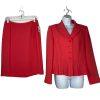 Liz Claiborne Polyester Spandex Skirt Suit 8 Madarin Pleated Cocktail 2PC New