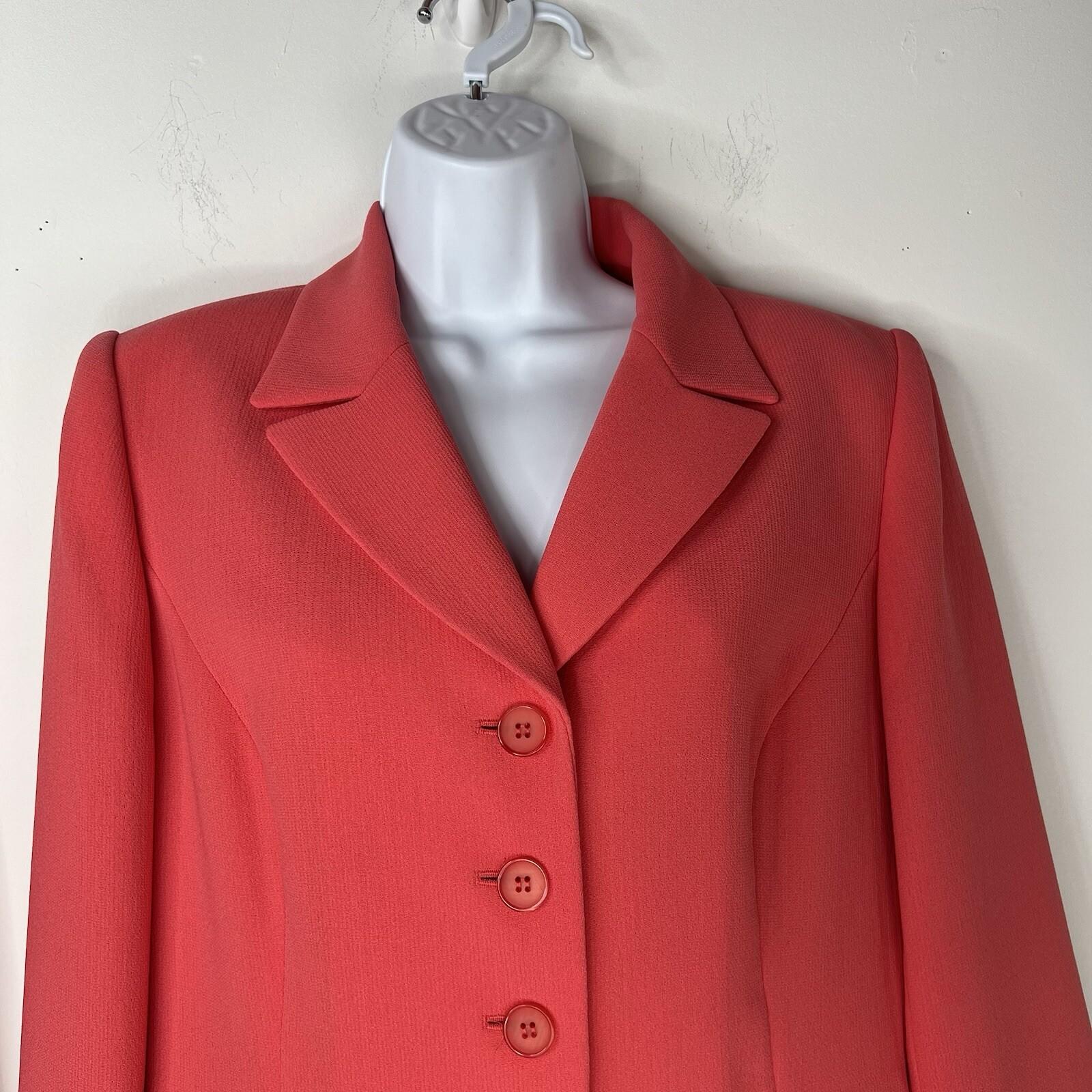 Liz Claiborne Polyester Spandex Skirt Suit 8 Madarin Pleated Cocktail 2PC New