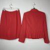 Liz Claiborne Polyester Spandex Skirt Suit 8 Madarin Pleated Cocktail 2PC New