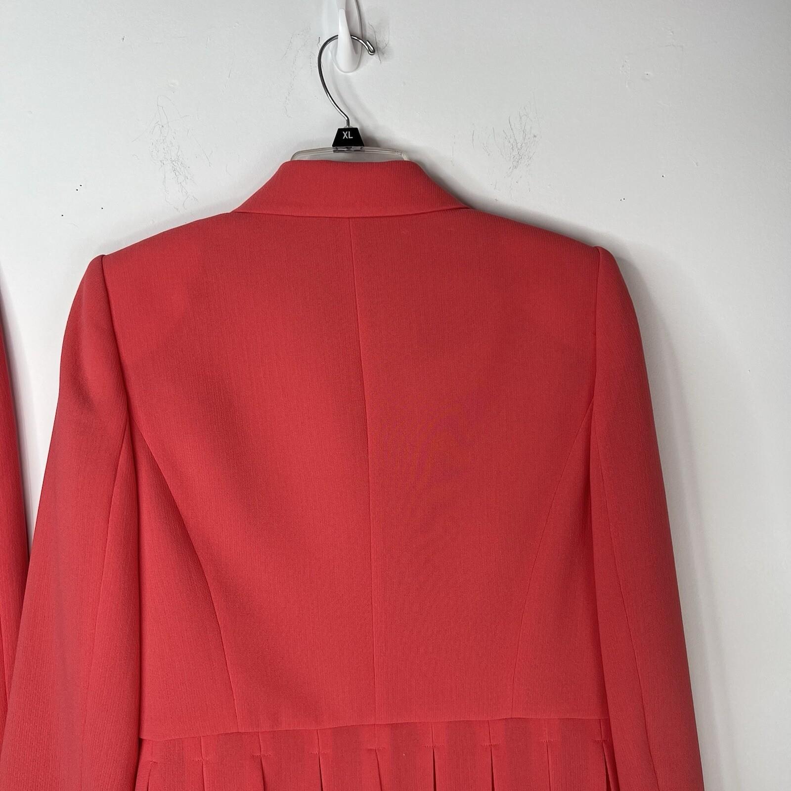 Liz Claiborne Polyester Spandex Skirt Suit 8 Madarin Pleated Cocktail 2PC New