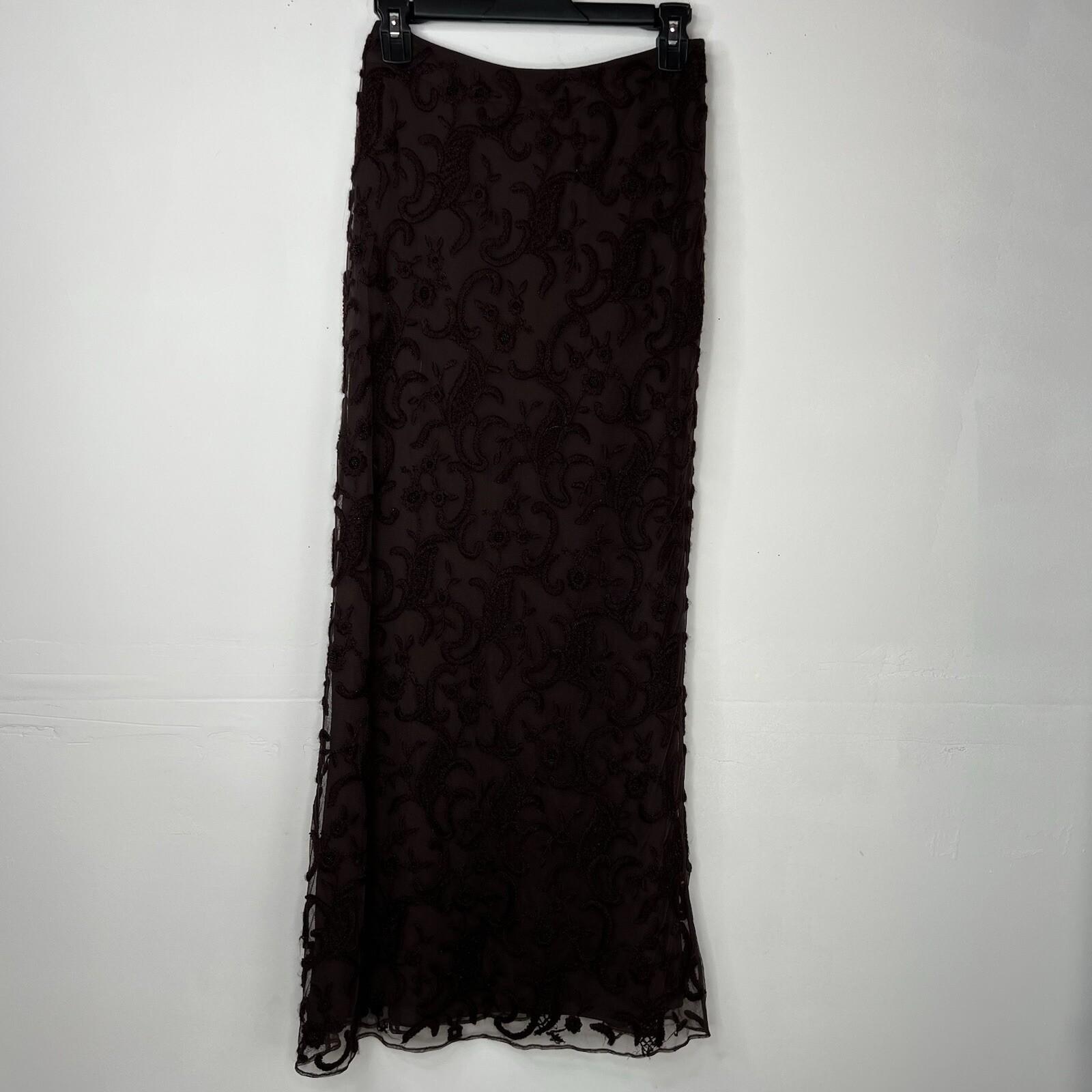 Tahari Lace Tunic Skirt 2 Blouse S Beaded Crocheted Feminin Quiet Luxury 2PC New