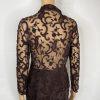 Tahari Lace Tunic Skirt 2 Blouse S Beaded Crocheted Feminin Quiet Luxury 2PC New