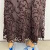 Tahari Lace Tunic Skirt 2 Blouse S Beaded Crocheted Feminin Quiet Luxury 2PC New