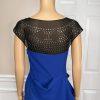 BBG MAXAZRIA Rare Sapphire Blue Beaded Lined High Low Asymmetrical Dress Size 4