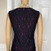 New ASHRO 3PC Black Burgundy Polyester Stretch Asymmetrical Skirt Suit Top SZ 8