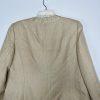 KASPER Polyester Rayon Metallic Skirt Suit Top 12 Gold Shimmer Open Front 3PC