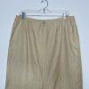 KASPER Polyester Rayon Metallic Skirt Suit Top 12 Gold Shimmer Open Front 3PC
