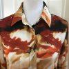 New Milano Women's Multi Color Button Down Long sleeve Blouse Size S