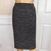 10-3790.jpg Evan Picone Polyester Rayon Skirt Suit Size 8 Black White Lined Faux pockets 2PC