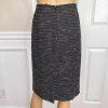 10-3791.jpg Evan Picone Polyester Rayon Skirt Suit Size 8 Black White Lined Faux pockets 2PC