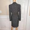 10-3792.jpg Evan Picone Polyester Rayon Skirt Suit Size 8 Black White Lined Faux pockets 2PC