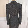 10-3793.jpg Evan Picone Polyester Rayon Skirt Suit Size 8 Black White Lined Faux pockets 2PC