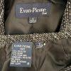 10-3795.jpg Evan Picone Polyester Rayon Skirt Suit Size 8 Black White Lined Faux pockets 2PC