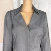 10-3803.jpg EMILY Women 2PC Gray Polyester Lined Notch Collar Slim Fit Pant Suit Size 6