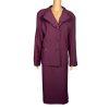 CHAMPAGNE 2PC Burgundy Polyester  Acetate Lined Cocktail Skirt Suit Size 18