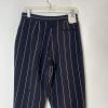 Habitual High Waisted Cut out Pants Size 8 Navy Blue Striped Ankle Trousers