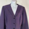 Tahari ASL Polyester Rayon Stretch Skirt Suit 16W 3/4 Sleeves Pencil Collar less