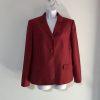 Jones Wear Polyester Skirt Suit 12 Red Twill Lined Notch Collar 2PC Timeless