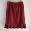 Jones Wear Polyester Skirt Suit 12 Red Twill Lined Notch Collar 2PC Timeless