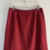 Jones Wear Polyester Skirt Suit 12 Red Twill Lined Notch Collar 2PC Timeless
