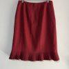 Jones Wear Polyester Skirt Suit 12 Red Twill Lined Notch Collar 2PC Timeless