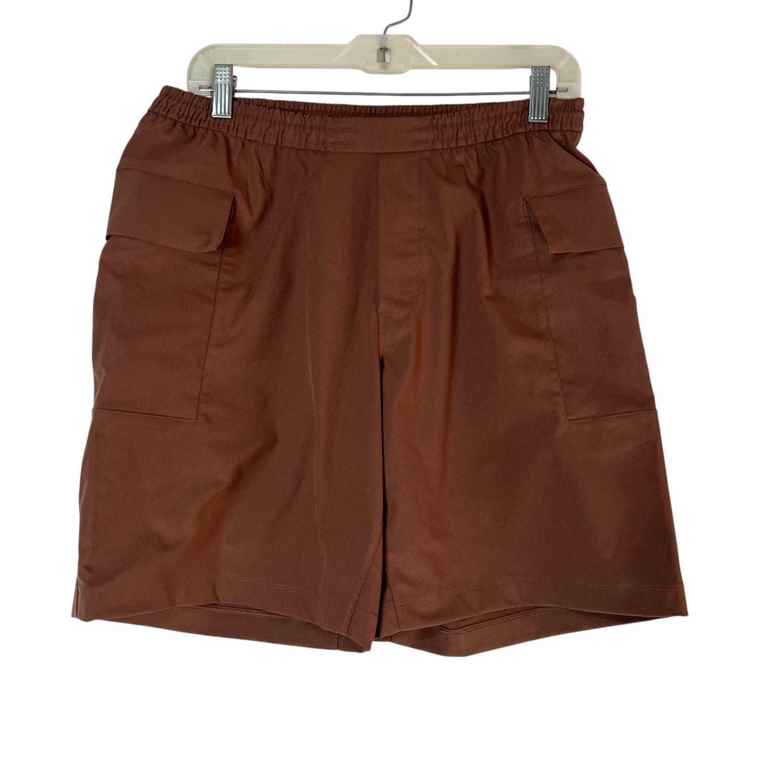 Lululemon Men Cargo Shorts Size M Brown Stretch Hiking Trekking Gorpcore