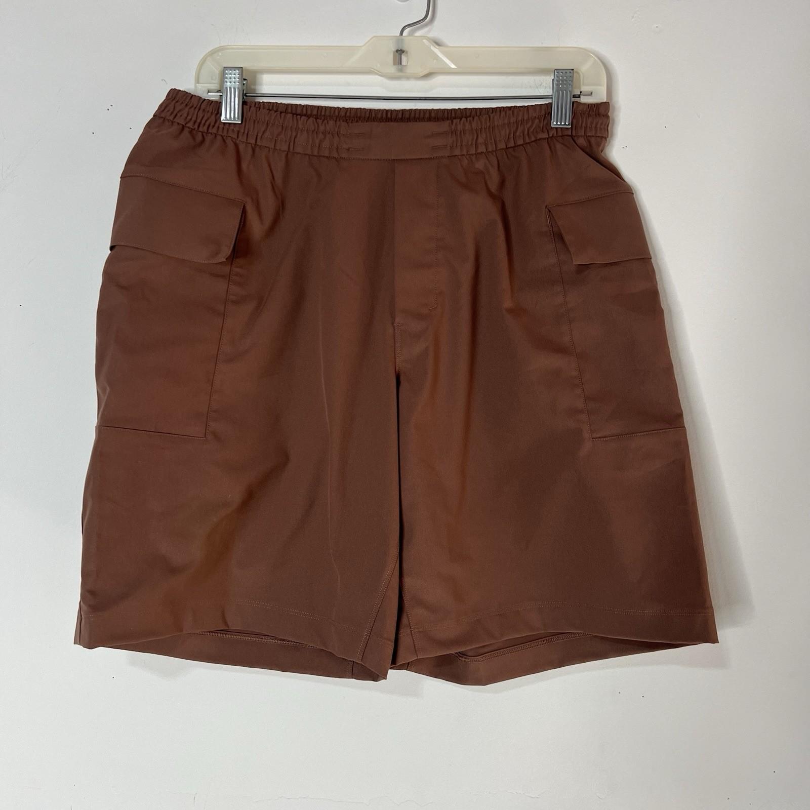 Lululemon Men Cargo Shorts Size M Brown Stretch Hiking Trekking Gorpcore