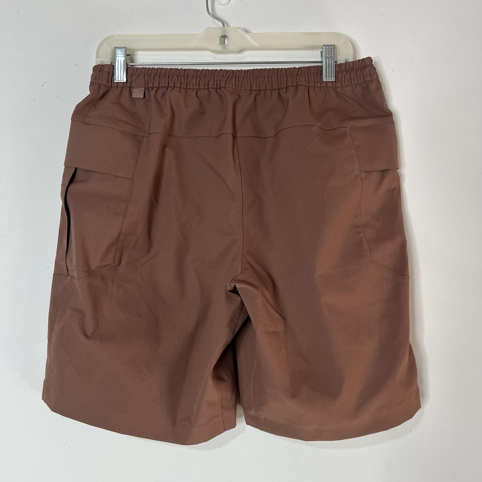 Lululemon Men Cargo Shorts Size M Brown Stretch Hiking Trekking Gorpcore