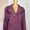 CHAMPAGNE 2PC Burgundy Polyester  Acetate Lined Cocktail Skirt Suit Size 18