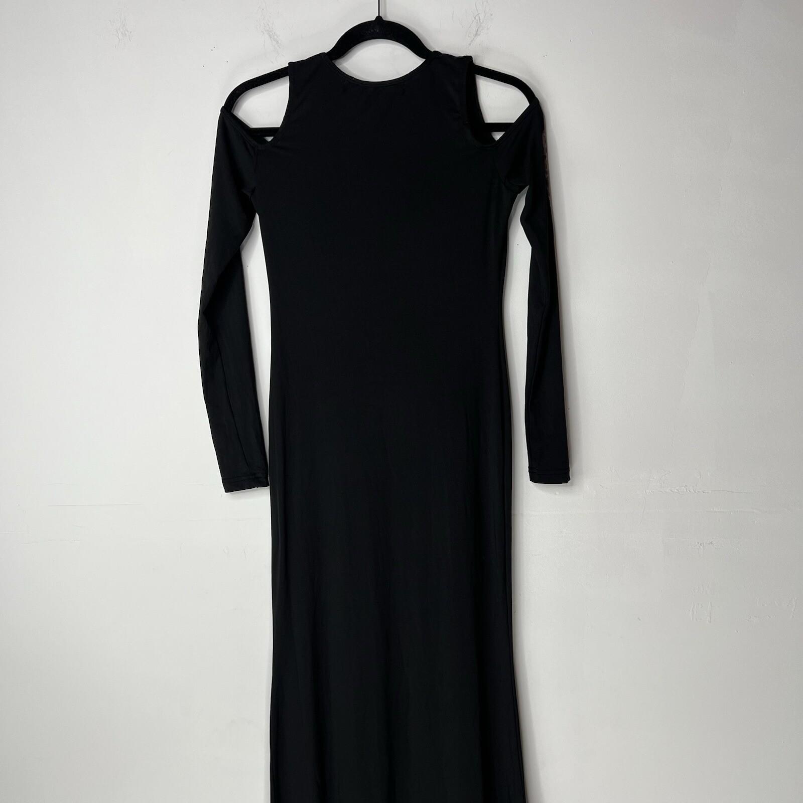 Lip Service Skeleton Bone Stretch Dress Size M Whimsigoth Witchy Cold Shoulder