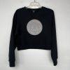 True Religion Women Sweatshirt Size M Black long Sleeve Cropped Crew Neck