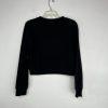 True Religion Women Sweatshirt Size M Black long Sleeve Cropped Crew Neck