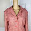 New York & Company Tweed Skirt Suit 18 Pink Lined Notch Collar Cocktail 2PC New