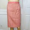 New York & Company Tweed Skirt Suit 18 Pink Lined Notch Collar Cocktail 2PC New