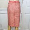 New York & Company Tweed Skirt Suit 18 Pink Lined Notch Collar Cocktail 2PC New