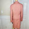 New York & Company Tweed Skirt Suit 18 Pink Lined Notch Collar Cocktail 2PC New