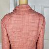 New York & Company Tweed Skirt Suit 18 Pink Lined Notch Collar Cocktail 2PC New